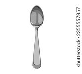 silver spoon cartoon. table food, fork silverware, metal knife silver spoon sign. isolated symbol vector illustration