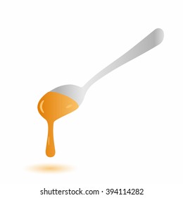 silver spoor with honey flowing down eps10