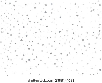 Silver squares. Confetti celebration, falling gold abstract decoration for party, birthday, anniversary or event celebration, festive. Festival decor.