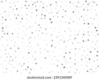 Silver squares. Confetti celebration, falling gold abstract decoration for party, birthday, anniversary or event celebration, festive. Festival decor.