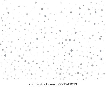 Silver squares. Confetti celebration, falling gold abstract decoration for party, birthday, anniversary or event celebration, festive. Festival decor.