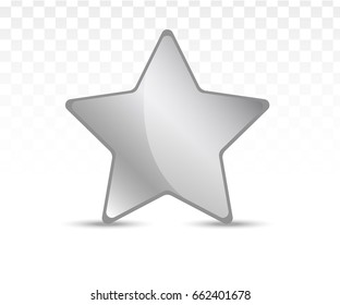 Silver star 3d vector