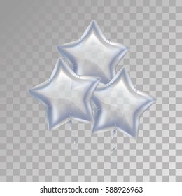 Silver star balloon