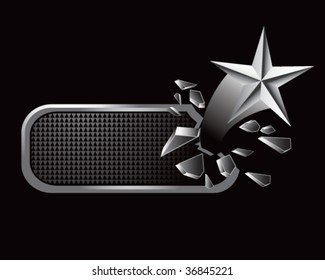 estrela prateada quebrando banner