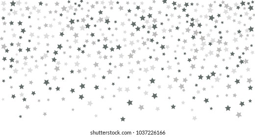 Silver Star Confetti Falling Stars On Stock Vector Royalty Free