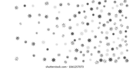 Silver Star Confetti Falling Stars On Stock Vector Royalty Free