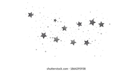 Silver Star Confetti Falling Stars On Stock Vector Royalty Free