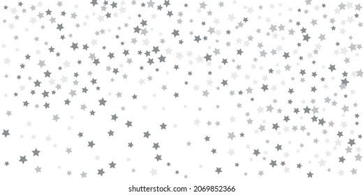 Silver Star Confetti Falling Stars On Stock Vector Royalty Free