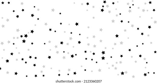 Silver Star Confetti Falling Stars On Stock Vector Royalty Free