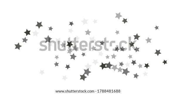 Silver Star Confetti Falling Stars On Stock Vector Royalty Free