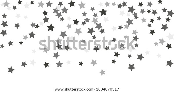 Silver Star Confetti Falling Stars On Stock Vector Royalty Free