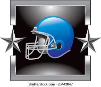 silver star football helmet