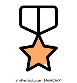 Silver Star grade military medal isolated on a white background