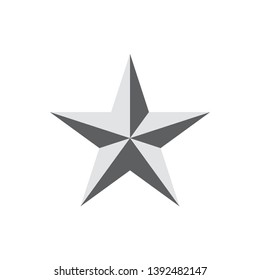 Silver star icon vecor, 3D icon 
