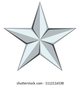 Silver Star Illustration Stock Vector (Royalty Free) 1112116538 ...