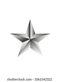 Silver star isolated