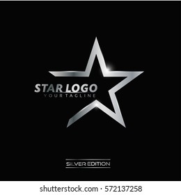 Silver Star Logo Vector