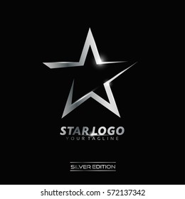 Silver Star Logo Vector