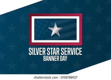 Silver Star Service Banner Day. May 1. Holiday concept. Template for background, banner, card, poster with text inscription. Vector EPS10 illustration