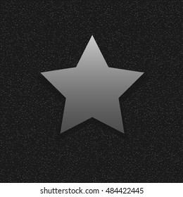 Silver Star sign. Celebrity symbol, medal of honor