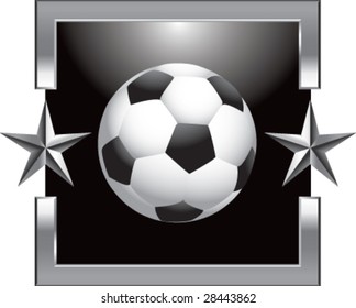 pelota de fútbol de estrella de plata