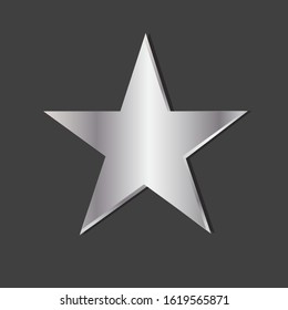 silver star symbol logo vector.