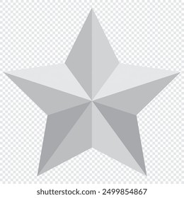 Silver star vector. Silver star. Vector illustration