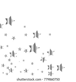 Silver star and white background image vector illustration