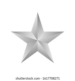 Silver Star White Background Vector Stock Vector (Royalty Free ...