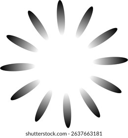 Silver starburst effect. Gleaming light rays. Radiant glow symbol. Vector shine illustration.