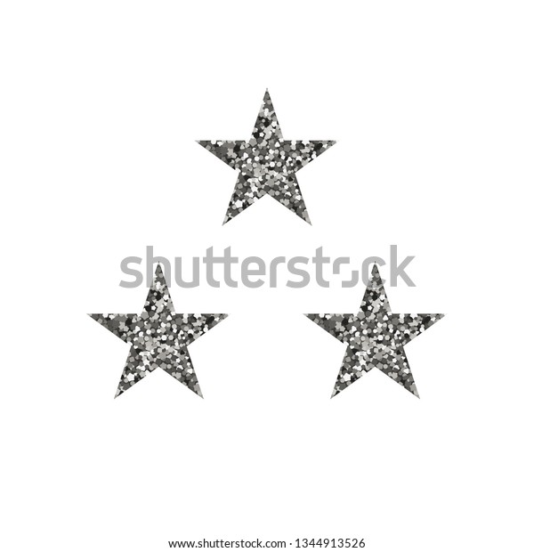 Silver Stars On White Background Vector Stock Vector Royalty Free