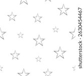 Silver stars seamless pattern background.