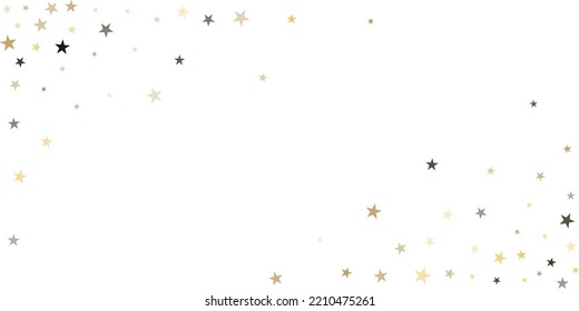 Silver stars vector background, sparkling Christmas confetti falling isolated on white. magic shining flying stars glitter backdrop, sparkle border