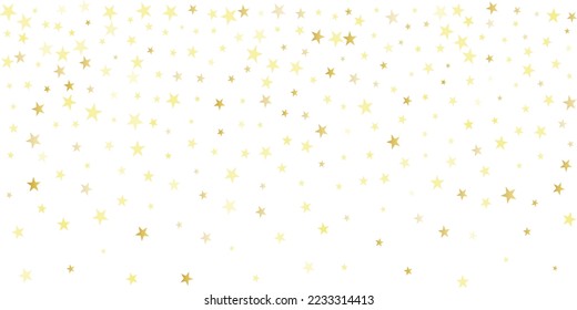 Silver stars vector background, sparkling Christmas confetti falling isolated on white. magic shining flying stars glitter backdrop, sparkle border