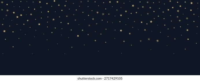 Estrellas de plata de fondo de Vector, Navidades brillantes confeti cayendo. mágico brillante estrellas voladoras brillo de fondo, borde brillante