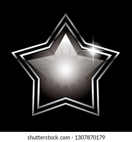 Silver star-shaped background. Vector illustration.