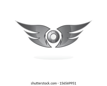 silver steel theme wing