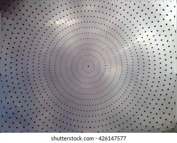 Silver steel triangle circle on black abstract background