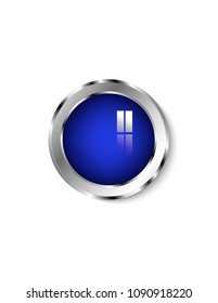 Silver sticker isolated
