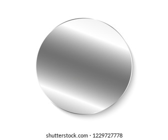 Silver sticker isolated