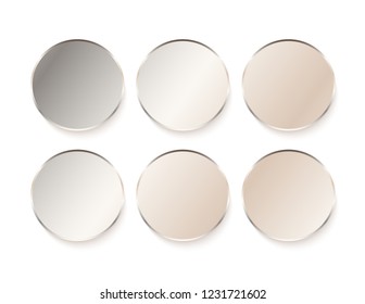 Silver stickers isolated