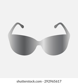 Silver Sunglasses icon, vector illustration 