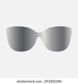 Silver Sunglasses icon, vector illustration 