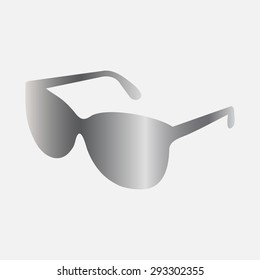 Silver Sunglasses icon, vector illustration 