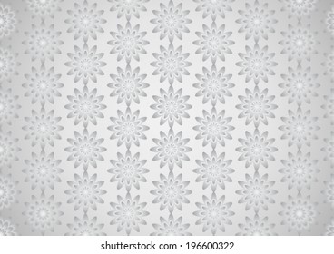 Silver sweet blossom pattern on pastel background. Abstract bloom pattern style for cute or modern design