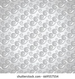 Silver swirly vector wallpaper