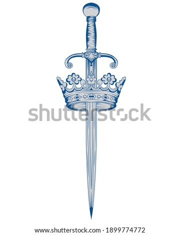 silver sword white holy crown 