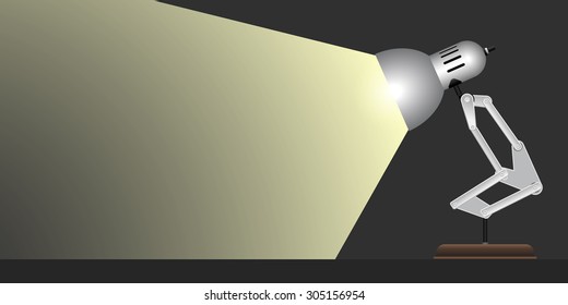 Silver table lamp light Vector Stock