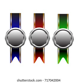 silver tag award, vector illustration.