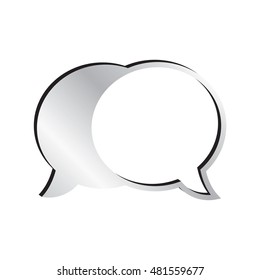 Silver Talk Bubbles Icon